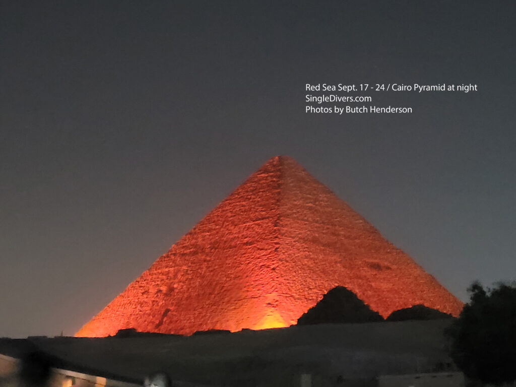 Cairo Pyramid at night